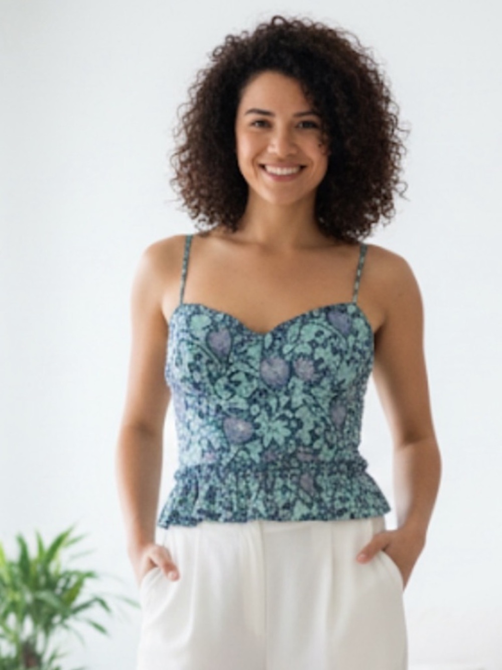 Tuckernuck Hyacinth House Floral Dylan Peplum Cami
